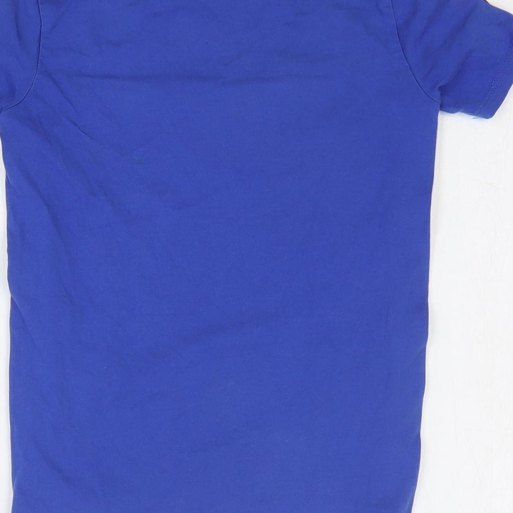 River Island Boys Blue 100% Cotton Basic T-Shirt Size 7-8 Years Round Neck Pullover