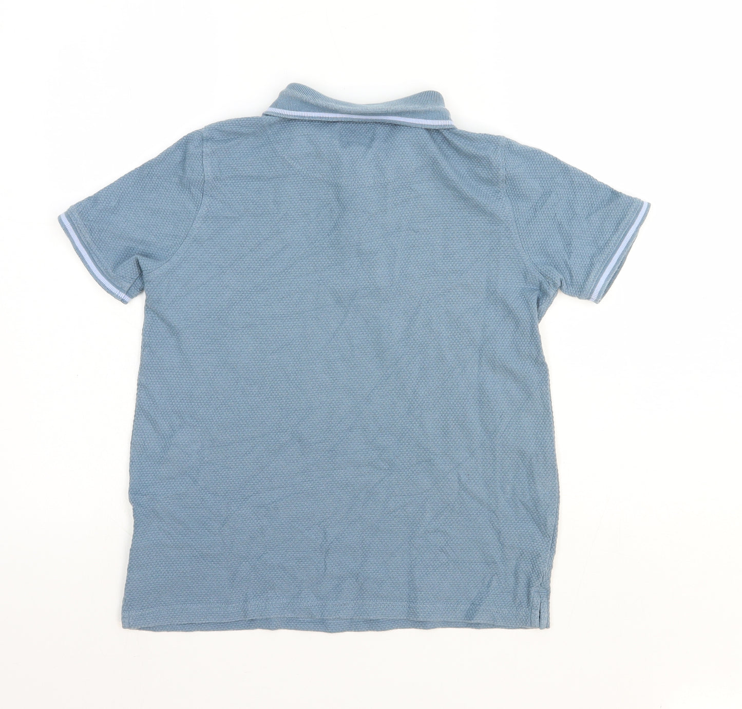 Lyle & Scott Boys Blue 100% Cotton Basic Polo Size 10-11 Years Collared Button