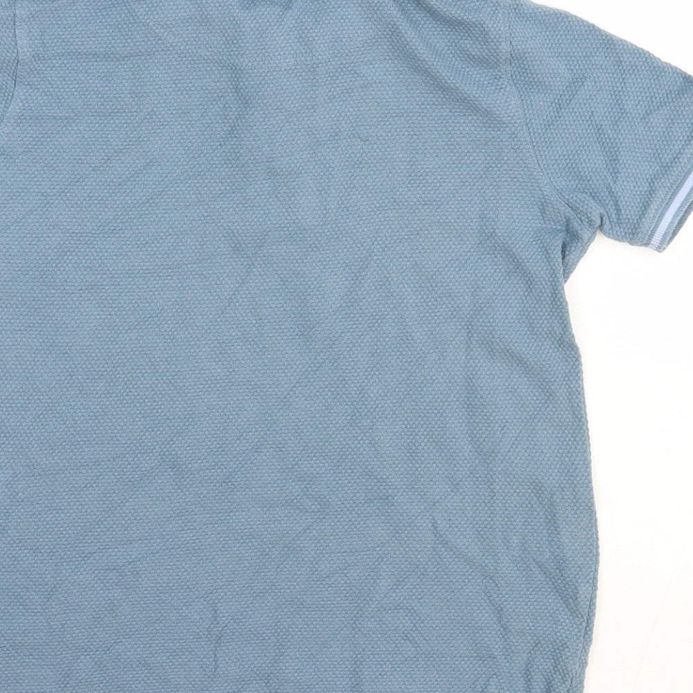 Lyle & Scott Boys Blue 100% Cotton Basic Polo Size 10-11 Years Collared Button