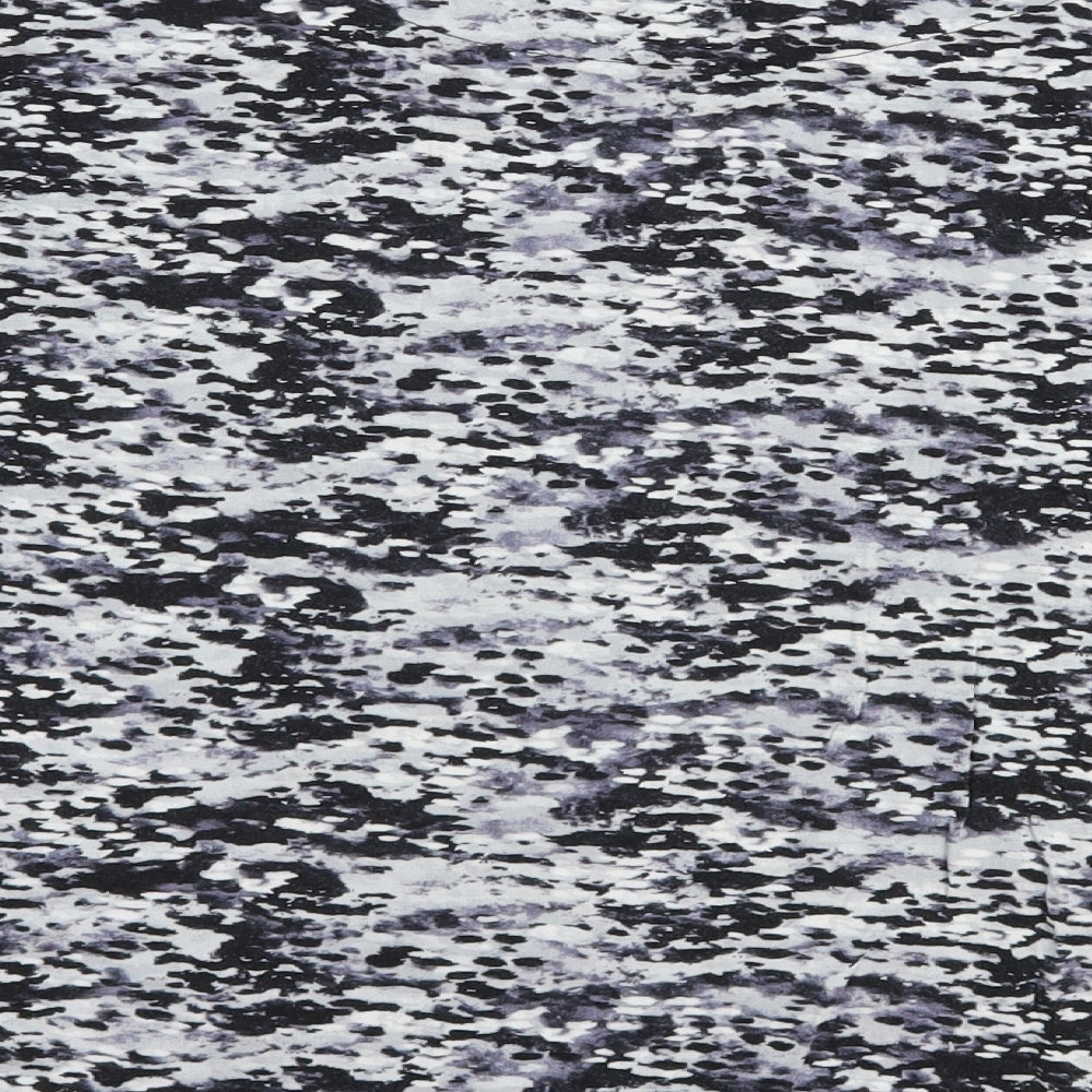 TU Womens Grey Geometric Viscose Basic T-Shirt Size 16 Round Neck