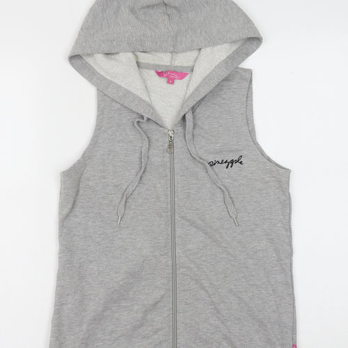 Debenhams Womens Grey Cotton Full Zip Sweatshirt Size 8 Zip
