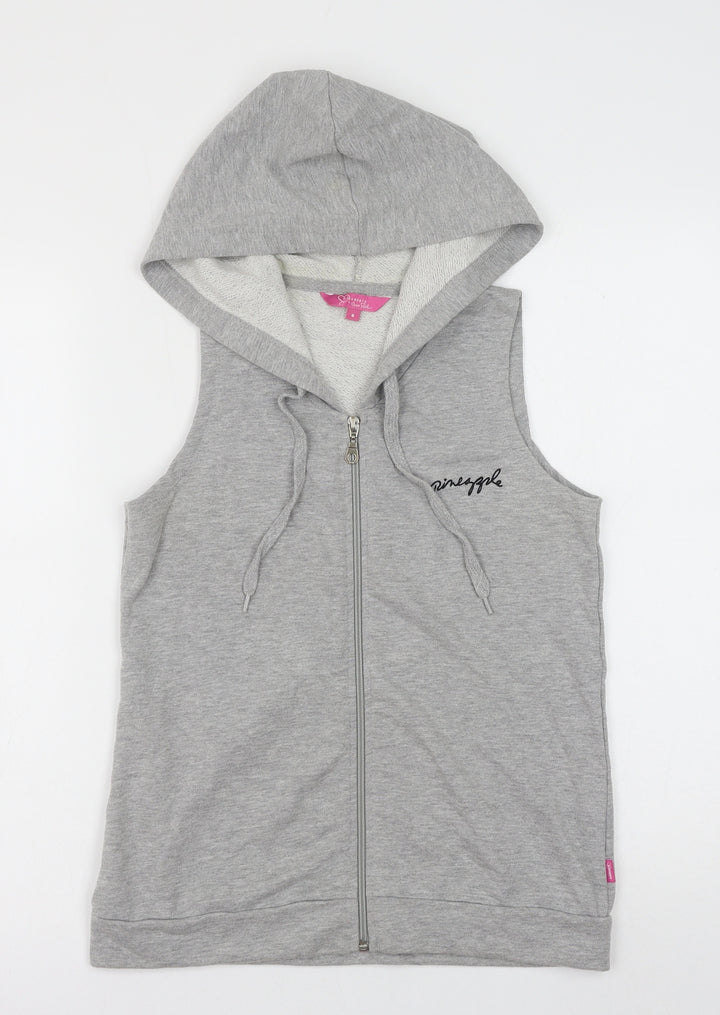Debenhams Womens Grey Cotton Full Zip Sweatshirt Size 8 Zip