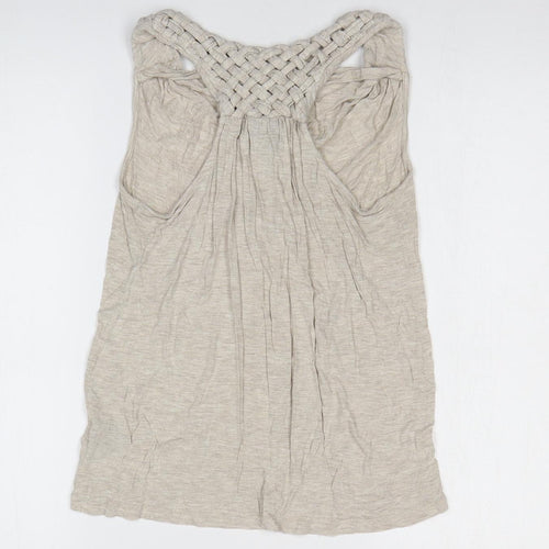 Preworn Womens Beige Viscose Basic Tank Size XS Cowl Neck