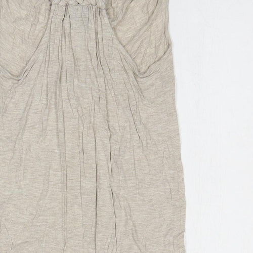 Preworn Womens Beige Viscose Basic Tank Size XS Cowl Neck
