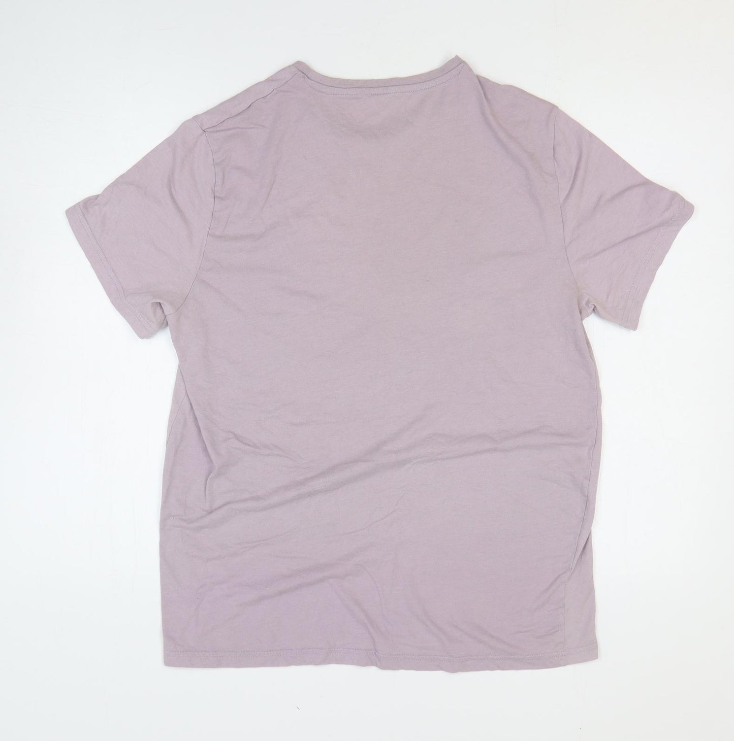 George Womens Purple Cotton Basic T-Shirt Size L Round Neck - Balboa Beach