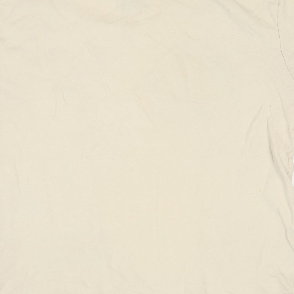 TOG24 Womens Beige 100% Cotton Basic T-Shirt Size L Round Neck - Speedy Surf Shack