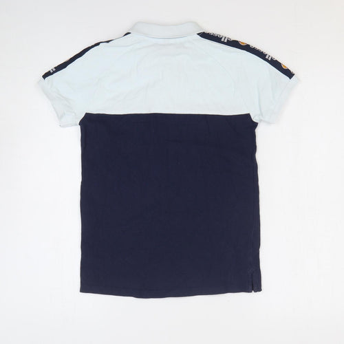 ellesse Boys Blue Cotton Basic Polo Size 10-11 Years Collared Button