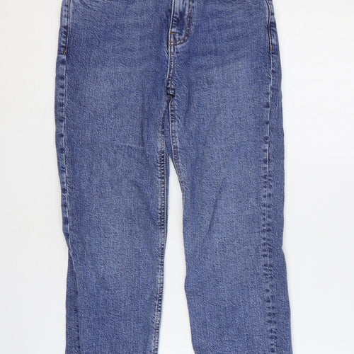 ASOS Womens Blue Cotton Straight Jeans Size 26 in L28 in Regular Zip