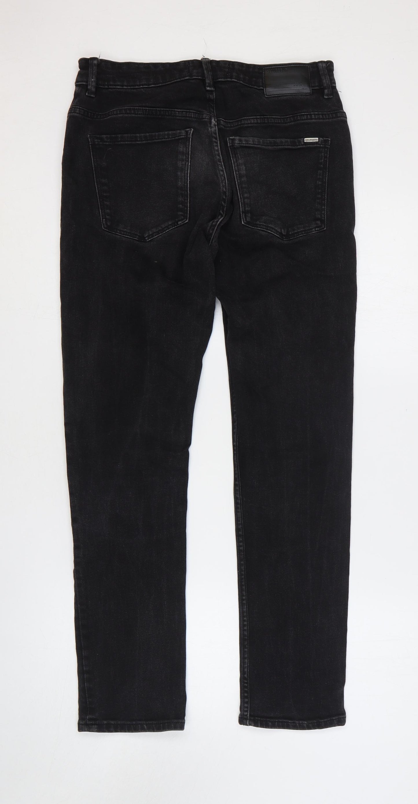 Pull&Bear Womens Black Cotton Skinny Jeans Size 10 Regular Zip
