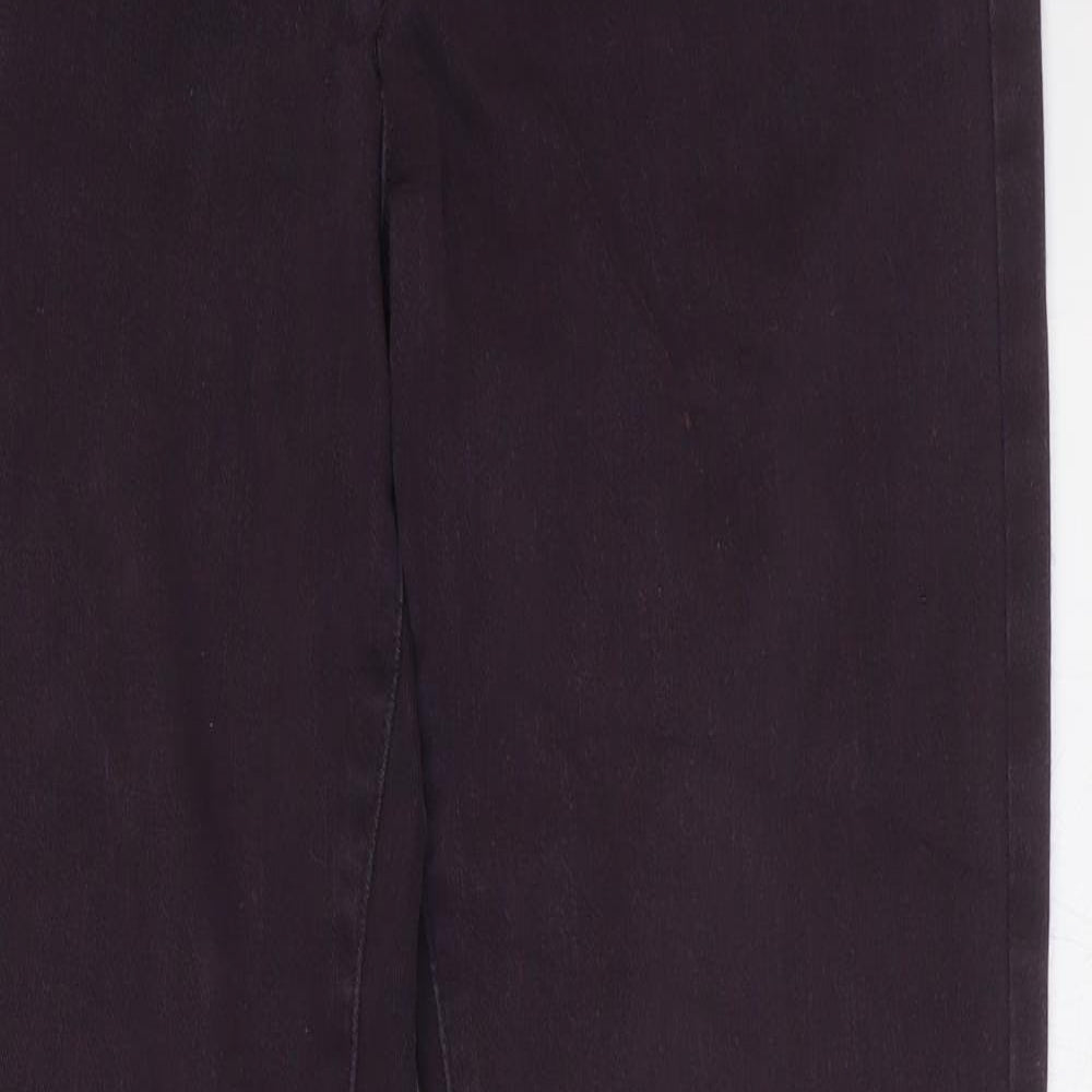 Love Womens Purple Cotton Straight Jeans Size 16 Regular Zip