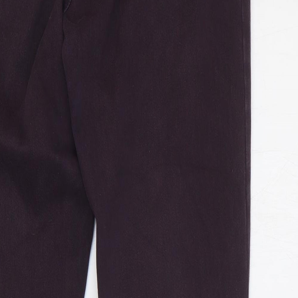 Love Womens Purple Cotton Straight Jeans Size 16 Regular Zip