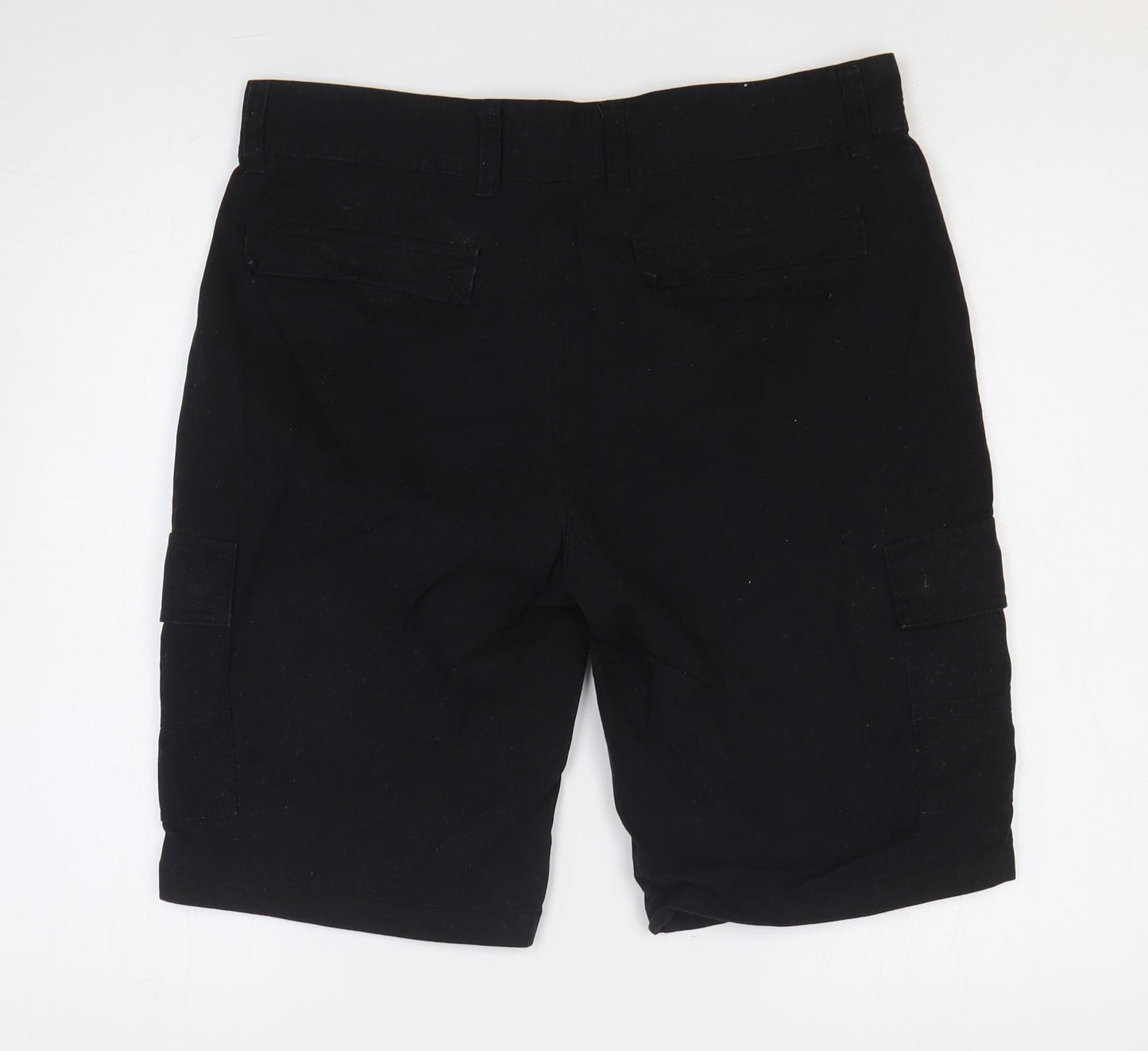 Denim & Co. Mens Black Cotton Bermuda Shorts Size 34 in Regular Zip