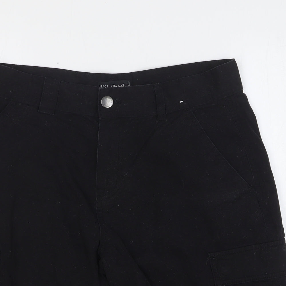 Denim & Co. Mens Black Cotton Bermuda Shorts Size 34 in Regular Zip