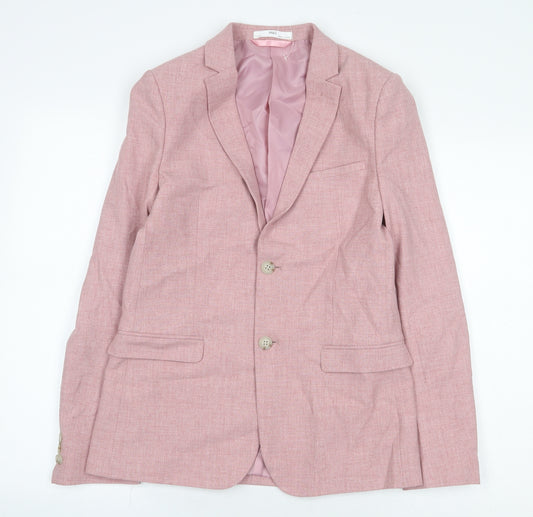 Marks and Spencer Boys Pink Jacket Size 13-14 Years Button