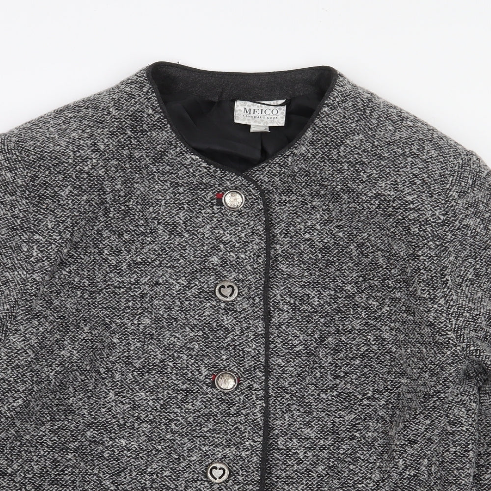 MEICO Landhaus Look Womens Grey Jacket Size 14 Button