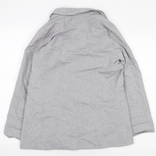 New Look Womens Grey Jacket Size 6 Button