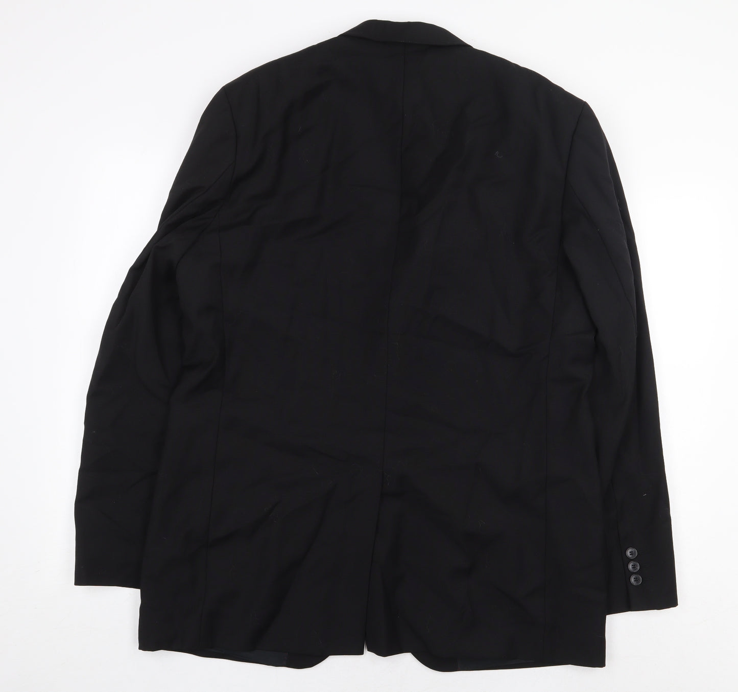 Benvenuto Mens Black Wool Jacket Blazer Size 52