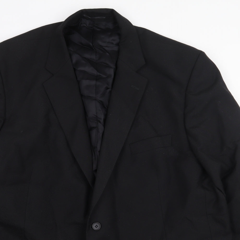 Hugo James Mens Black Polyester Jacket Blazer Size 54