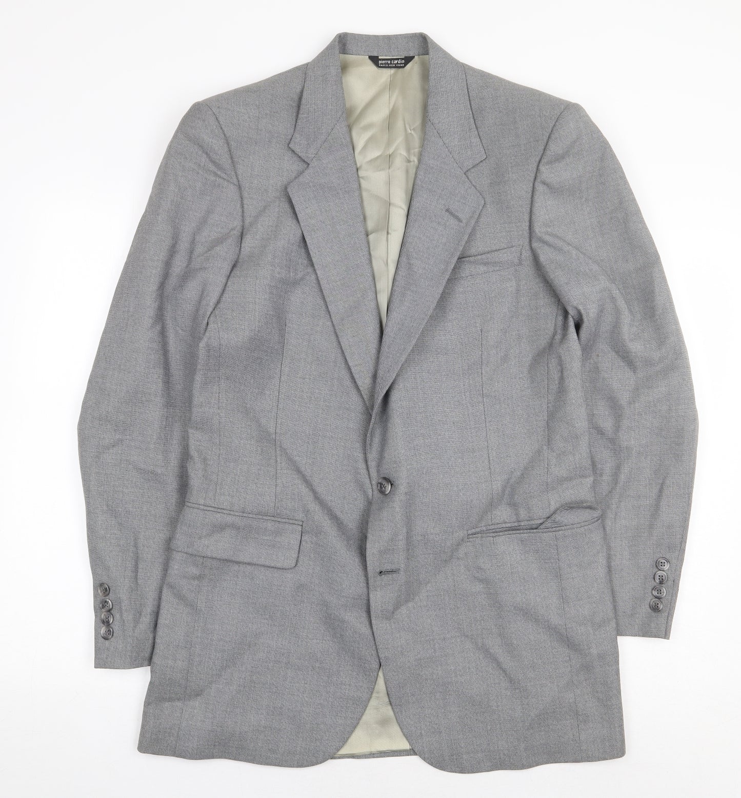 Pierre Cardin Mens Grey Polyester Jacket Blazer Size L