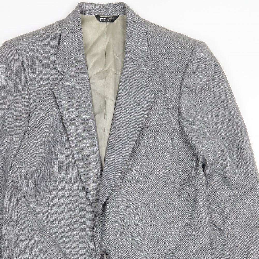 Pierre Cardin Mens Grey Polyester Jacket Blazer Size L