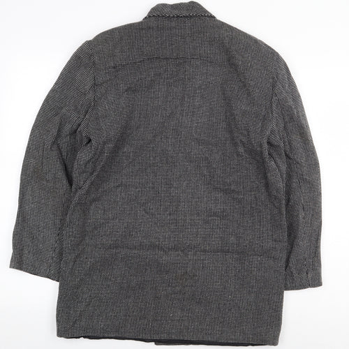 CNS Womens Grey Geometric Jacket Size 10 Button
