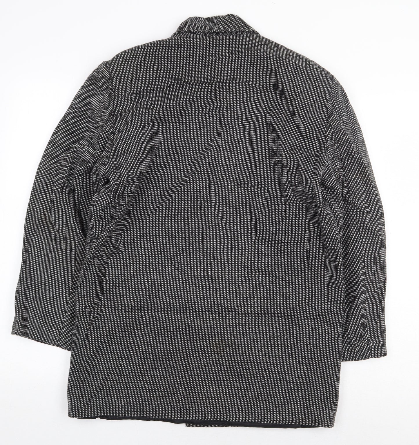 CNS Womens Grey Geometric Jacket Size 10 Button