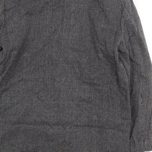 CNS Womens Grey Geometric Jacket Size 10 Button