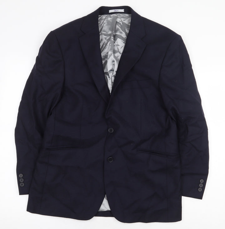 The Label Mens Blue Viscose Jacket Blazer Size 38
