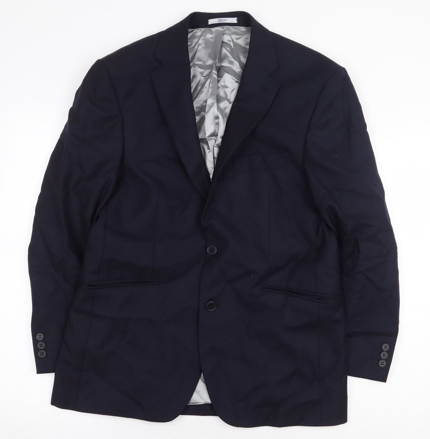 The Label Mens Blue Viscose Jacket Blazer Size 38