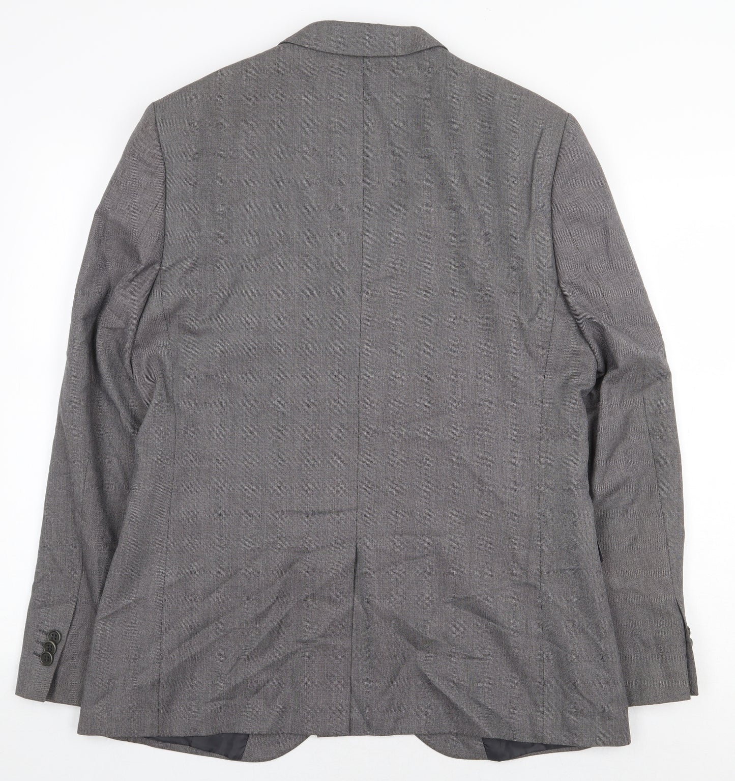 River Island Mens Grey Polyester Jacket Blazer Size 42
