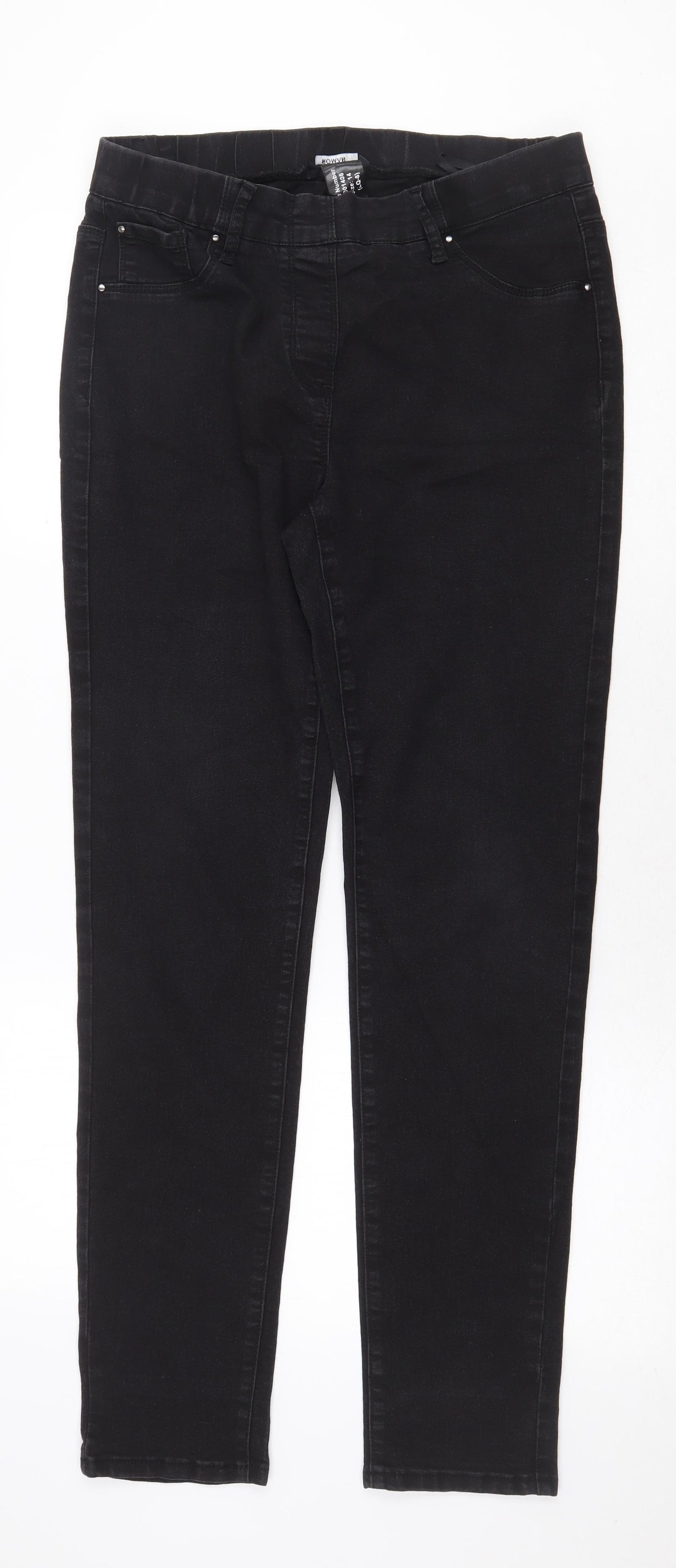 Roman Womens Black Cotton Skinny Jeans Size 14 Regular