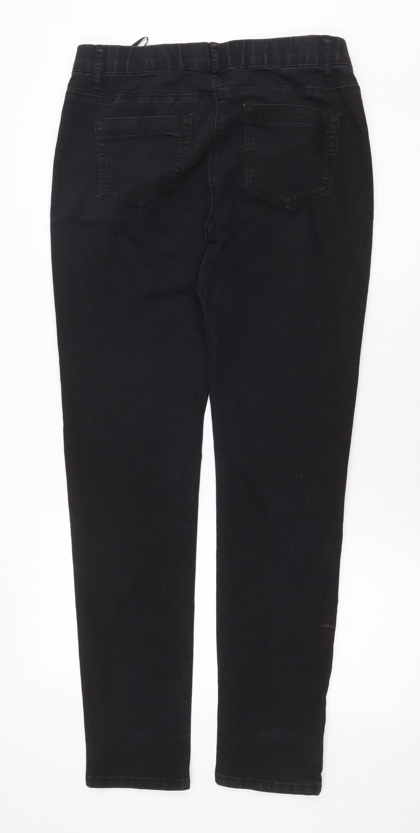 Roman Womens Black Cotton Skinny Jeans Size 14 Regular