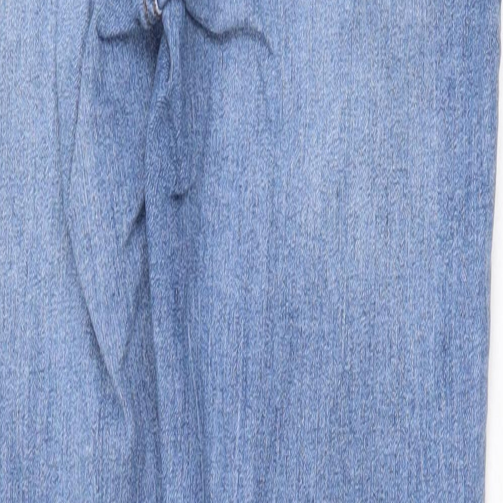 H&M Womens Blue Cotton Skinny Jeans Size 10 Regular Zip