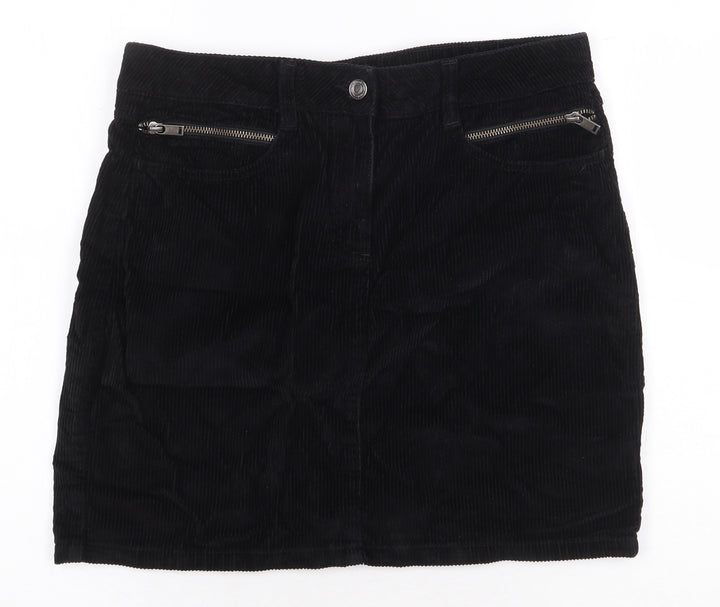NEXT Womens Black Polyester Cargo Skirt Size 32 in Zip