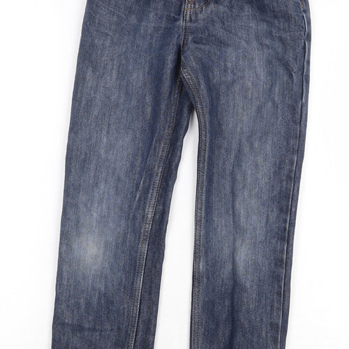 Denim & Co. Boys Blue Cotton Skinny Jeans Size 9-10 Years Regular Zip