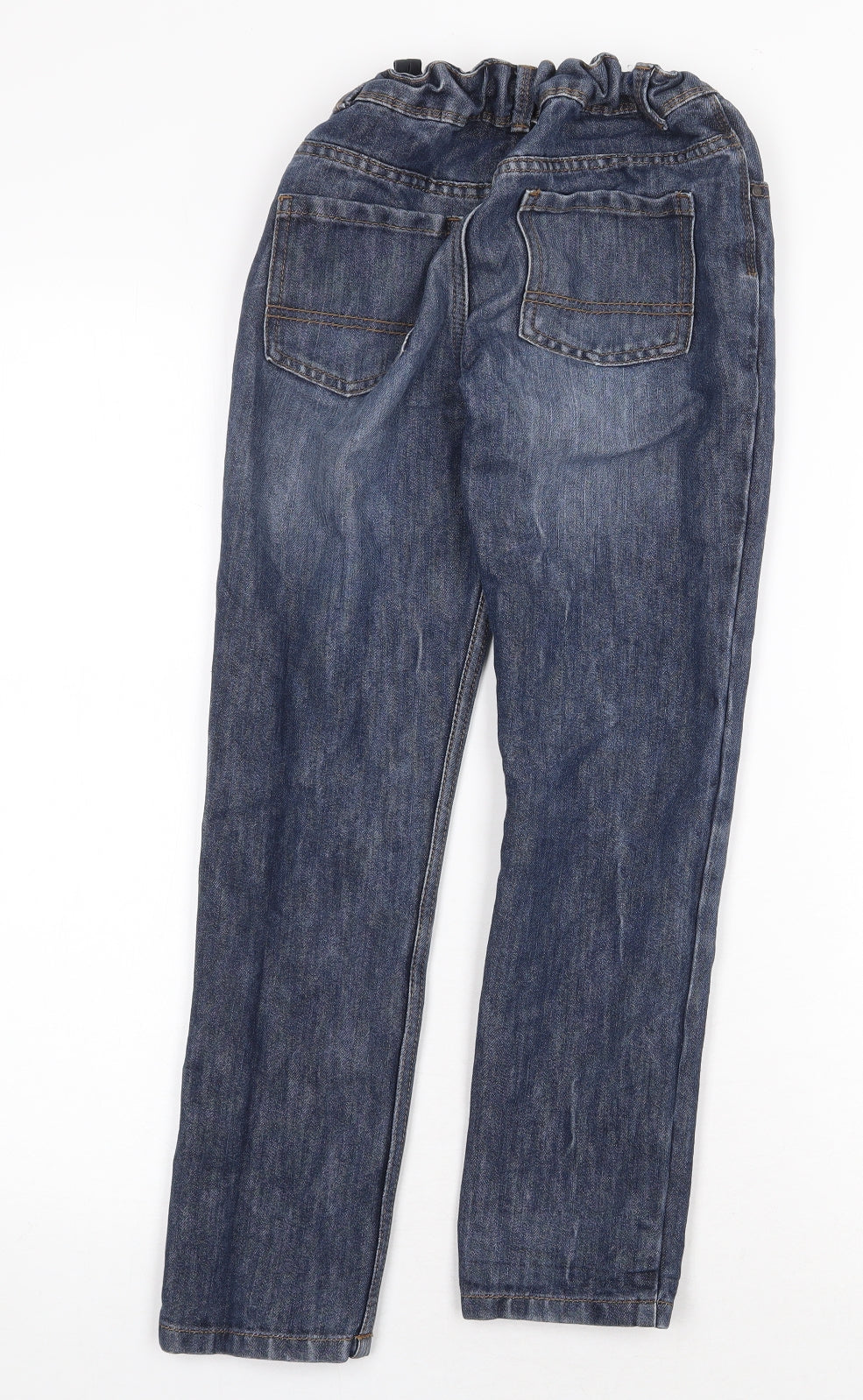 Denim & Co. Boys Blue Cotton Skinny Jeans Size 9-10 Years Regular Zip