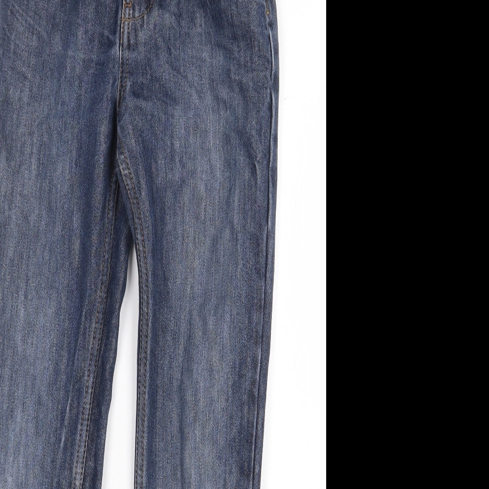 Denim & Co. Boys Blue Cotton Skinny Jeans Size 9-10 Years Regular Zip