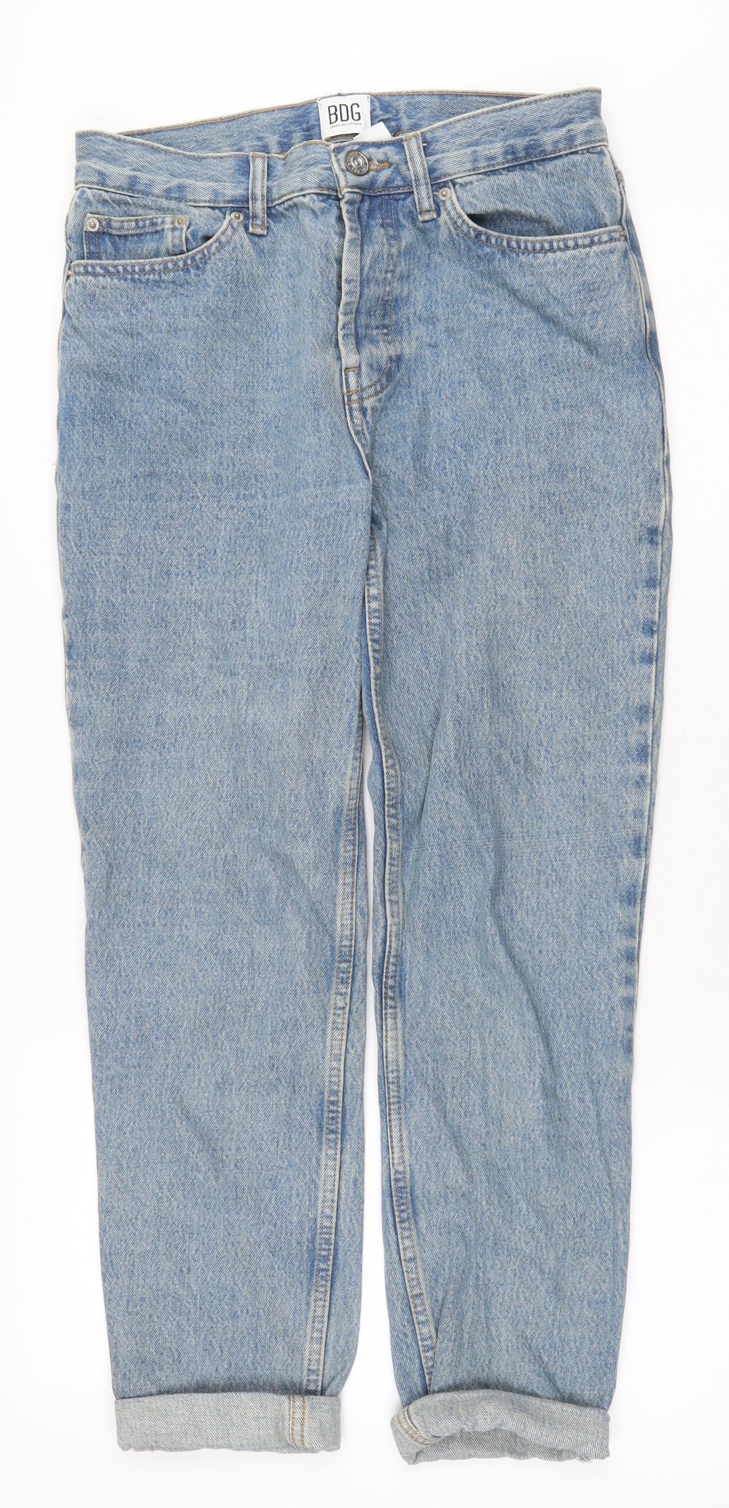 Urban Outfitters Mens Blue Cotton Straight Jeans Size 28 in Regular Zip
