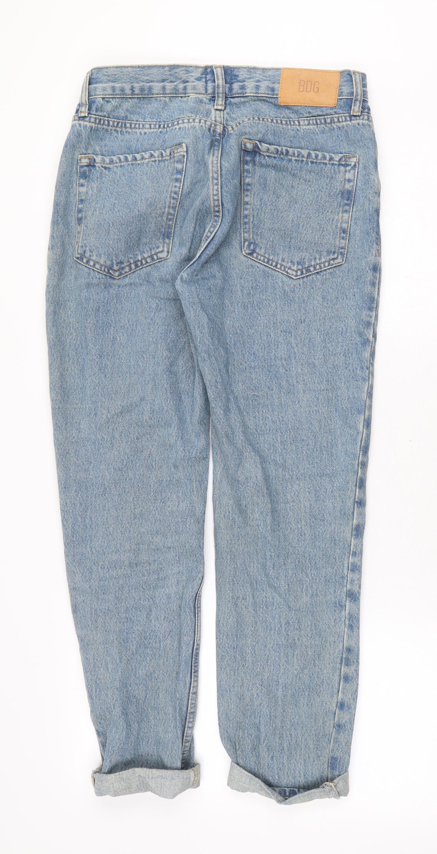 Urban Outfitters Mens Blue Cotton Straight Jeans Size 28 in Regular Zip