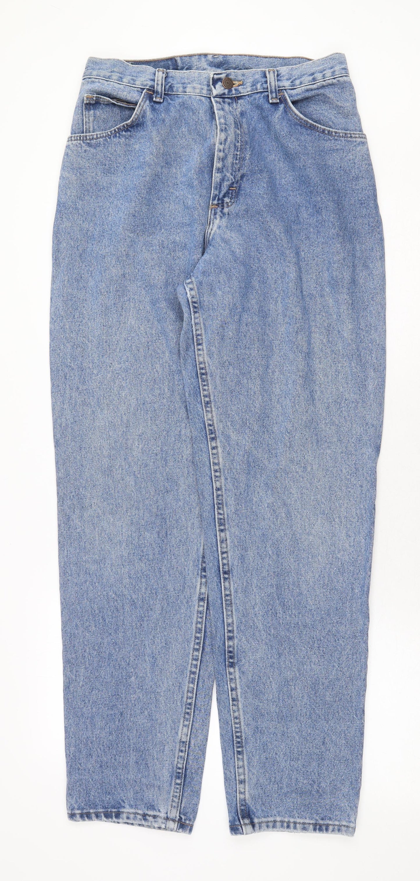Gitano Mens Blue Cotton Tapered Jeans Size 30 in Regular Zip