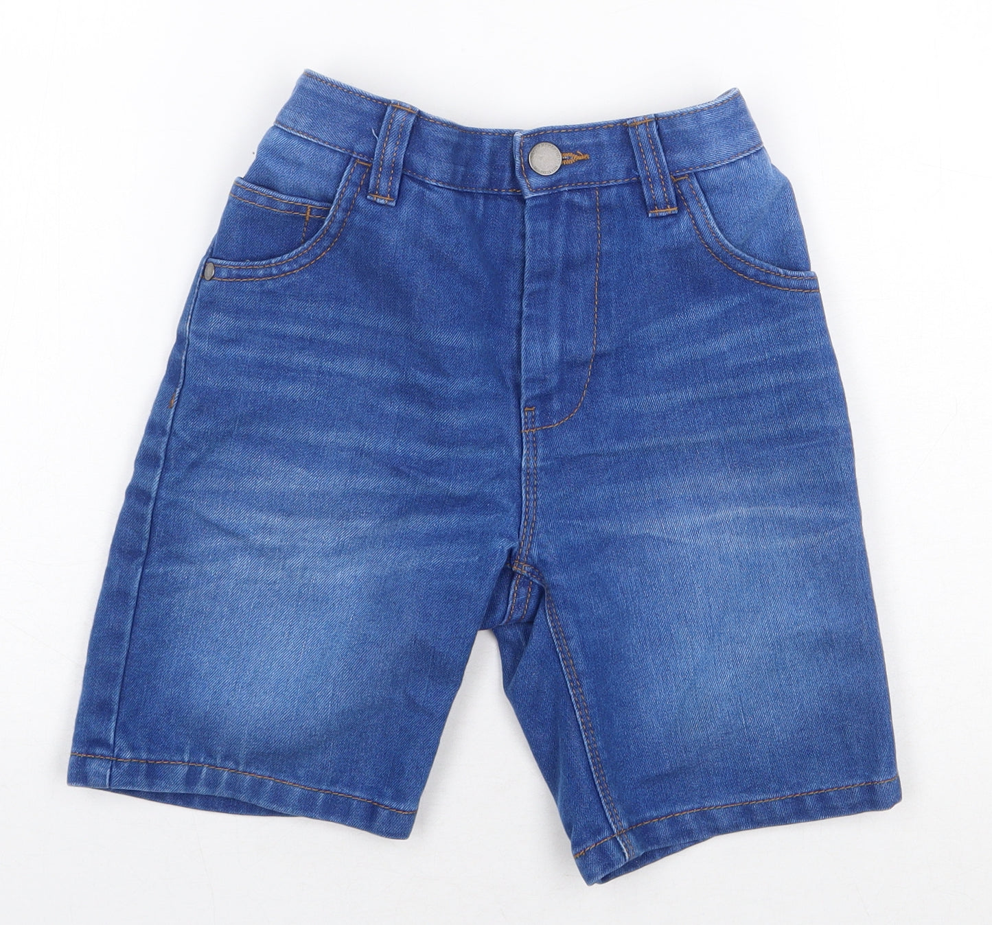 NEXT Boys Blue Cotton Bermuda Shorts Size 8 Years Regular Zip