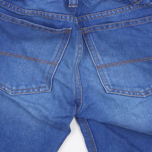 NEXT Boys Blue Cotton Bermuda Shorts Size 8 Years Regular Zip