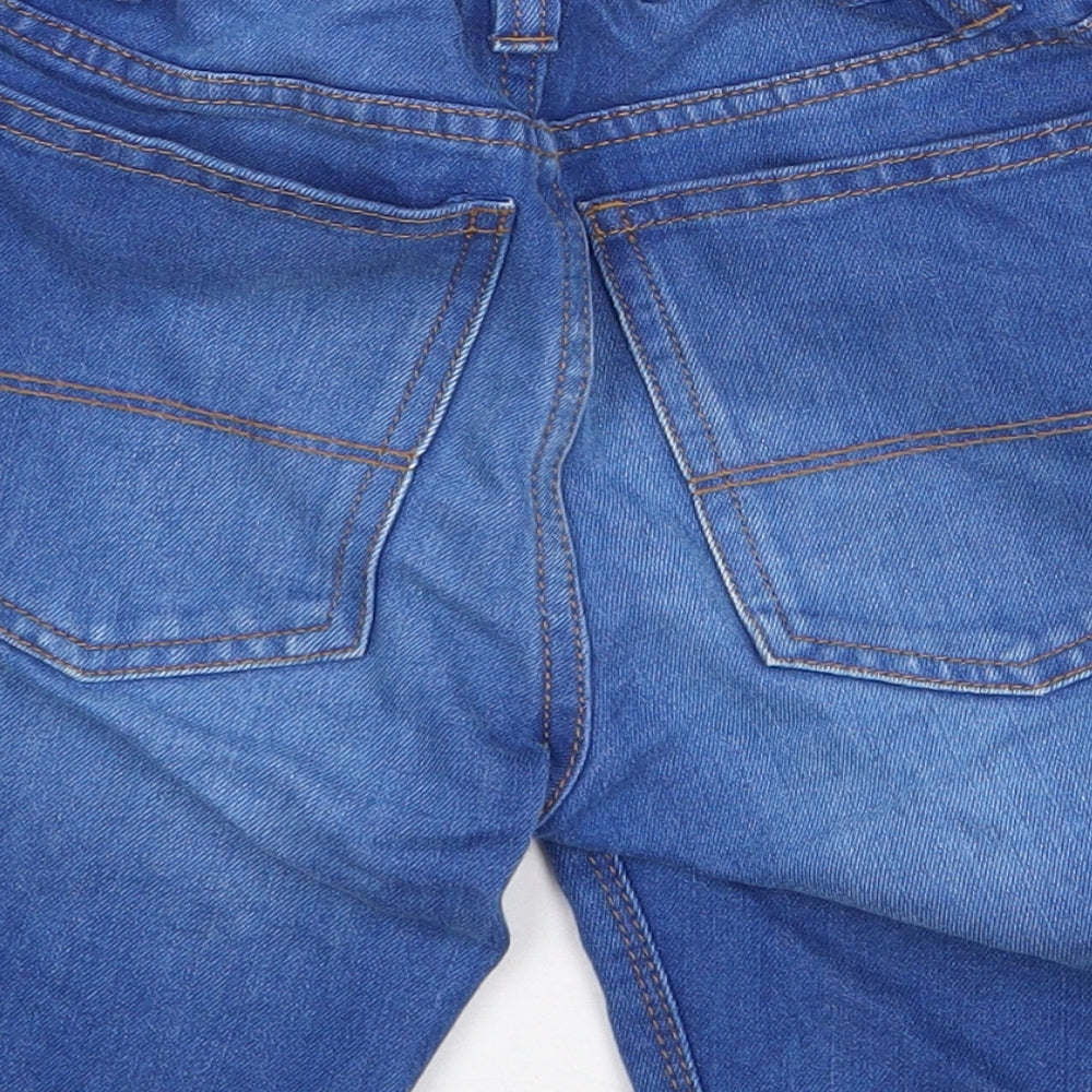 NEXT Boys Blue Cotton Bermuda Shorts Size 8 Years Regular Zip