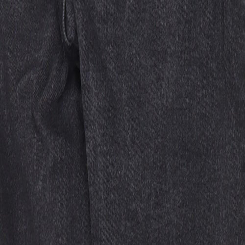 New Look Womens Grey Cotton Straight Jeans Size 8 Regular Zip