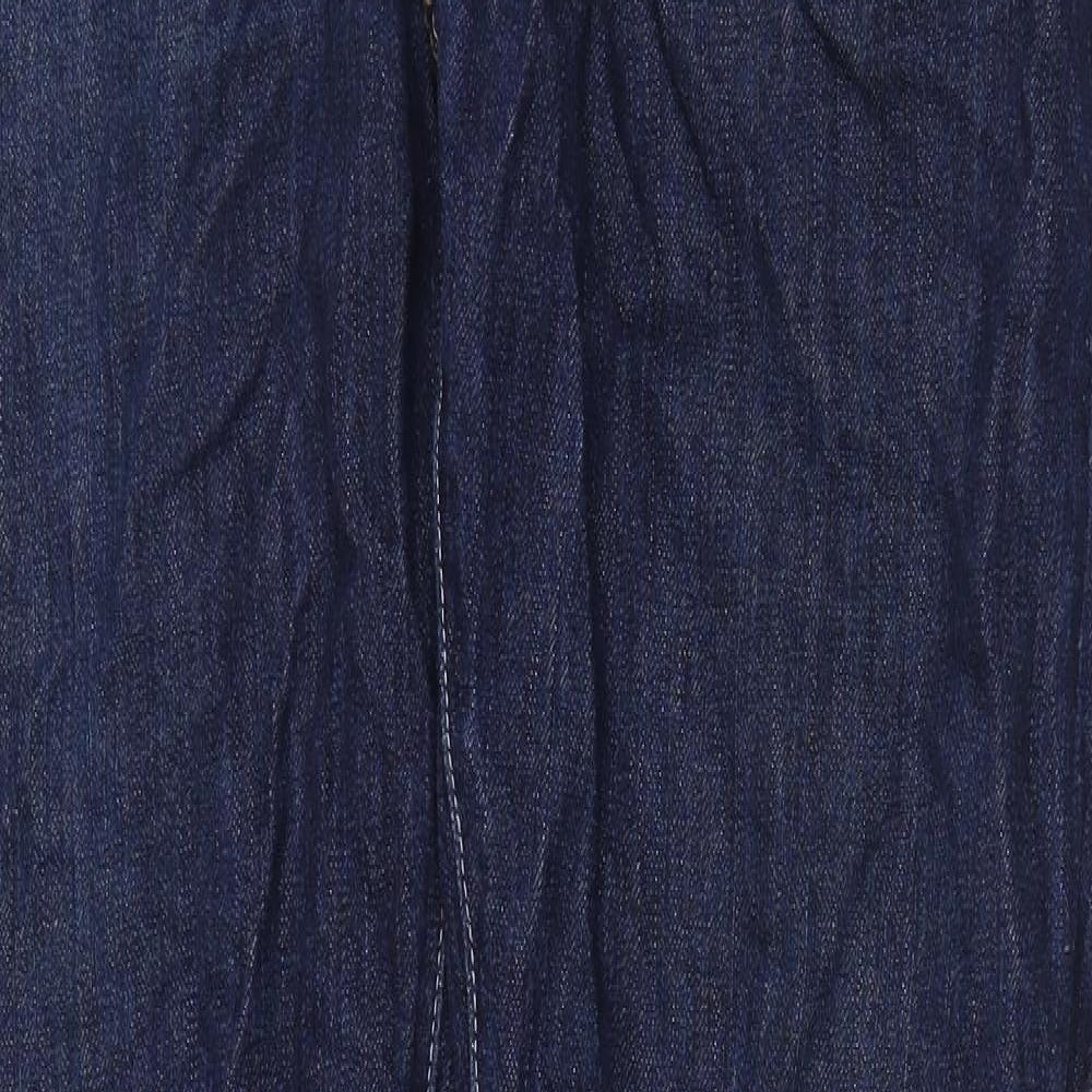 Firetrap Mens Blue Cotton Straight Jeans Size 34 in Regular Zip