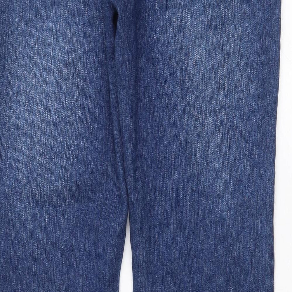 Dorothy Perkins Womens Blue Cotton Bootcut Jeans Size 8 Regular Zip