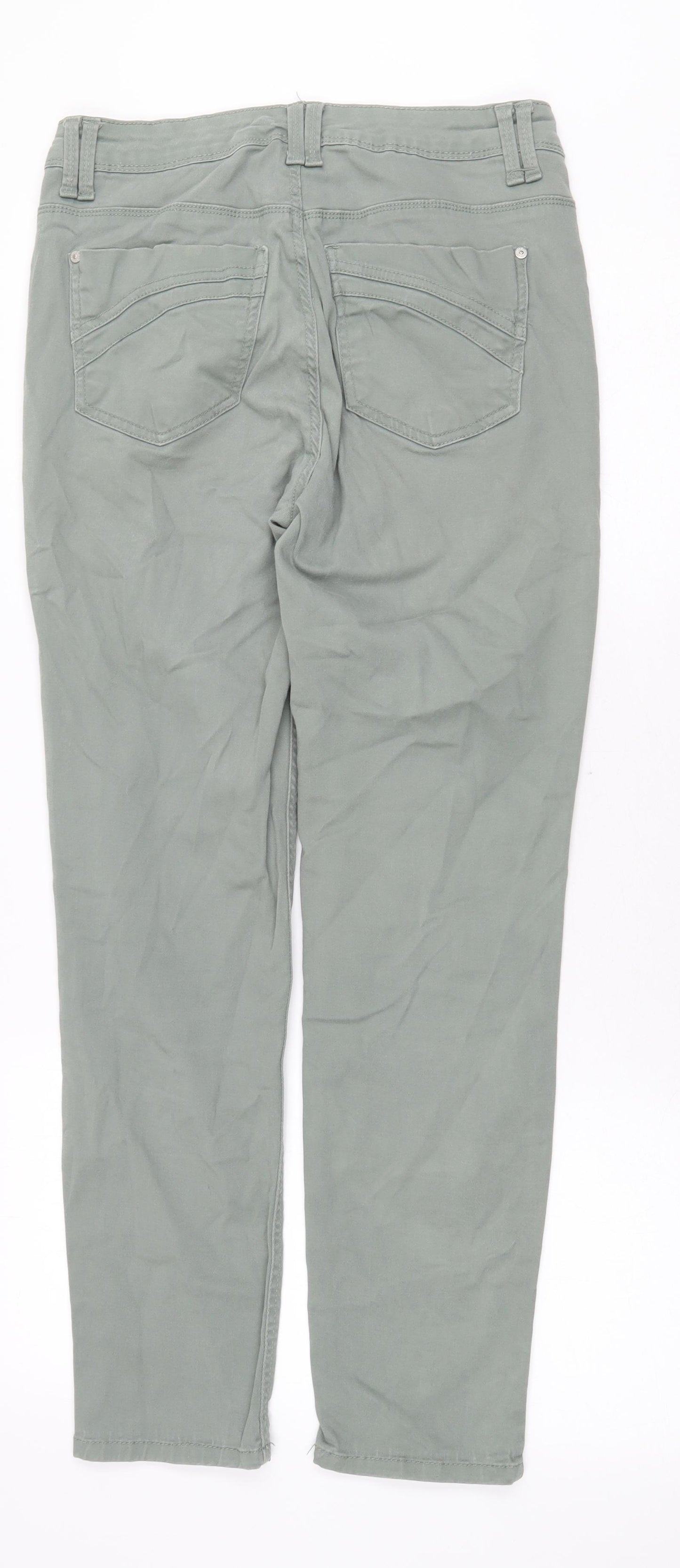 Bandolino Womens Grey Cotton Straight Jeans Size 30 in Regular Zip