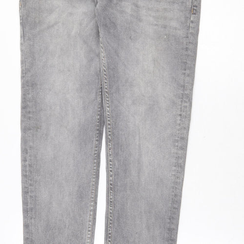 Denim & Co. Mens Grey Cotton Skinny Jeans Size 30 in Regular Zip