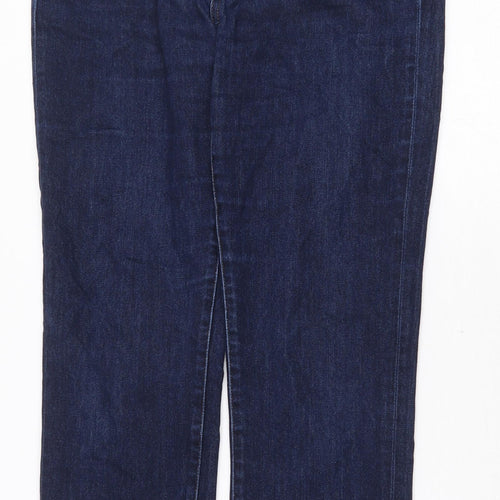 Uniqlo Mens Blue Cotton Straight Jeans Size 26 in Regular Zip