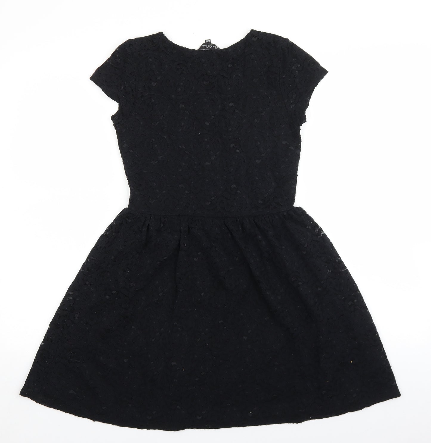Candy Couture Girls Black Polyamide A-Line Size 12-13 Years Roll Neck Pullover